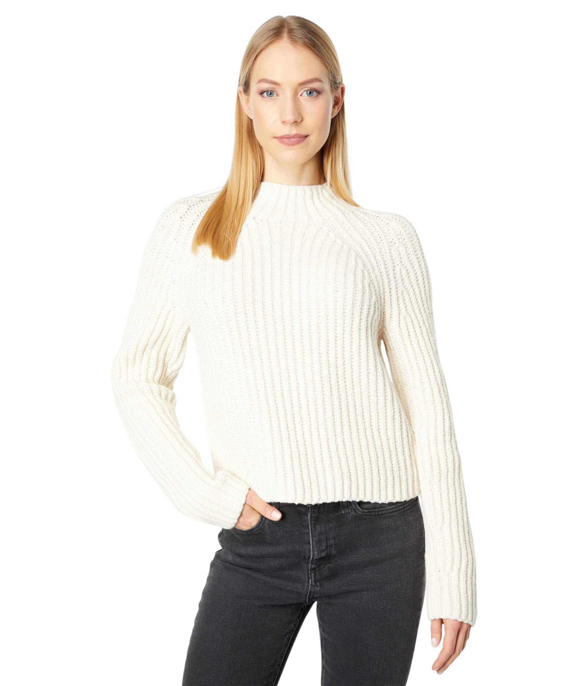 Raglan Mock Neck Long Sleeve Sweater Vince