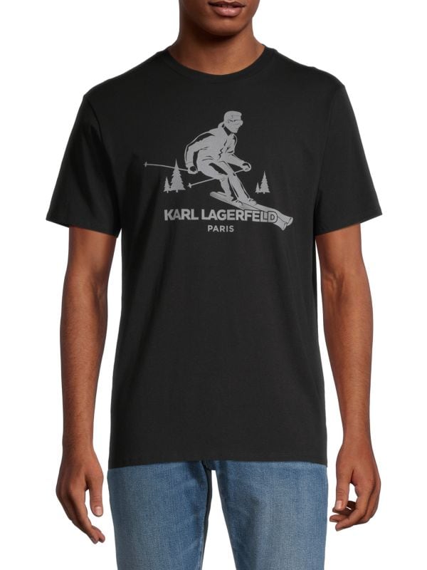Мужская хлопковая футболка с логотипом Лыжи Karl Lagerfeld Paris Karl Lagerfeld Paris