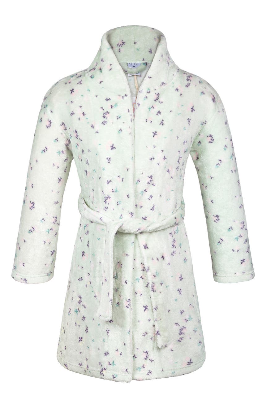 Плюшевый флисовый халат с завязками на талии и цветочным принтом MODERN KIDS