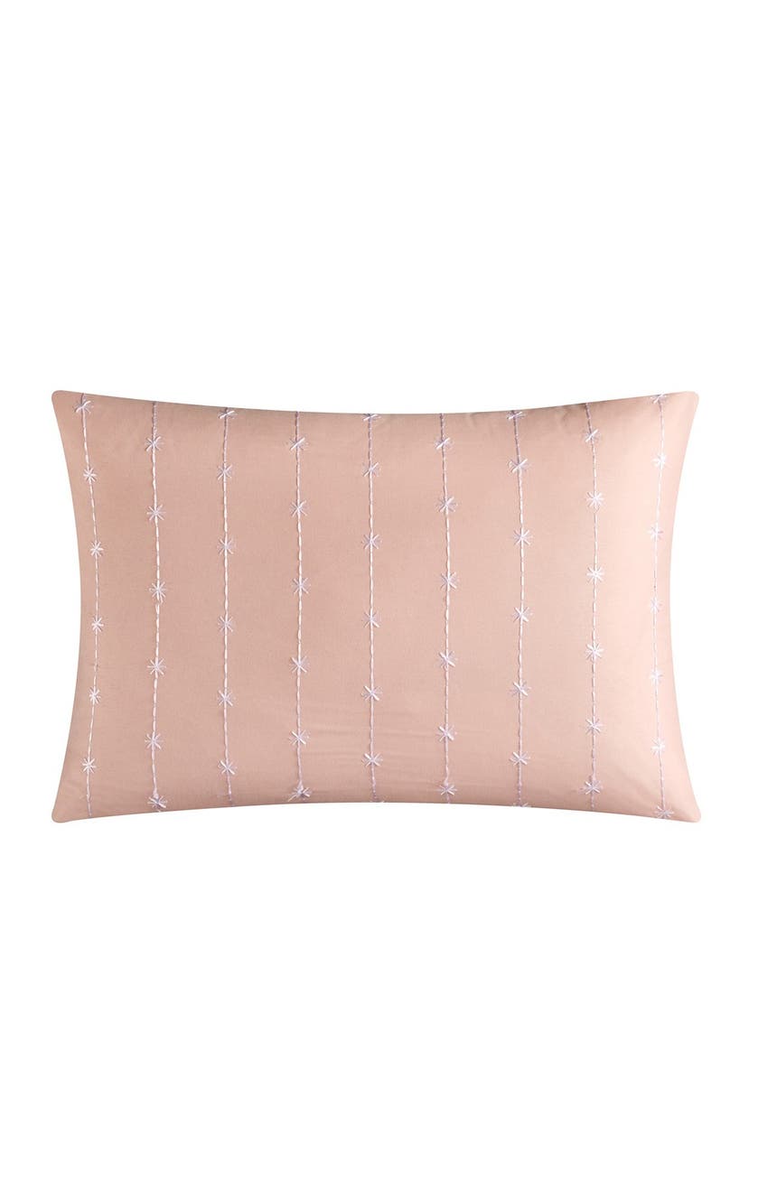 Kinslee Washed Crinkle Design с оборчатым фланцем Twin Comforter Set - Blush - 4-Piece Set CHIC