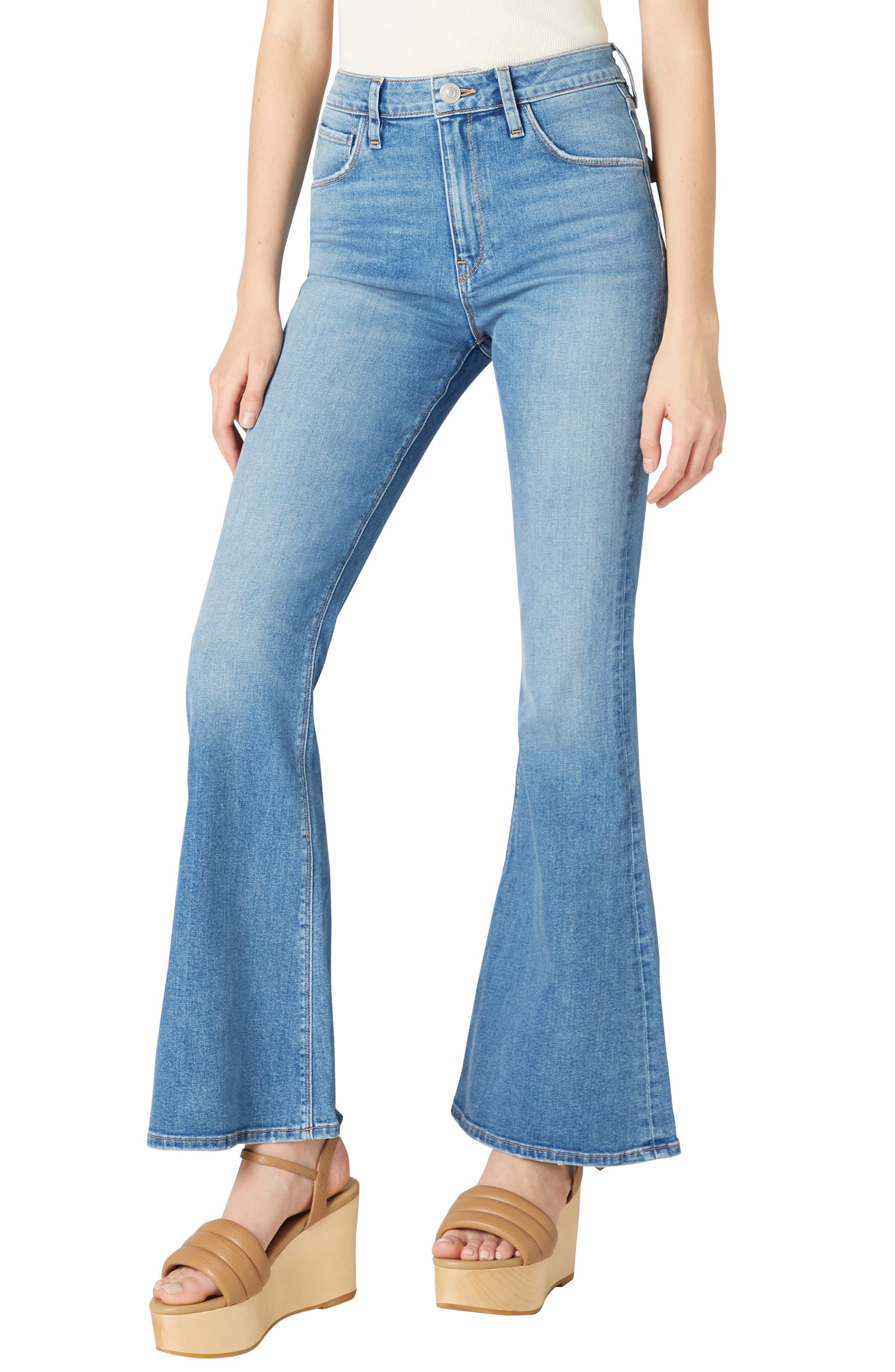 Джинсы Расклешенные джинсы Holly с высокой талией и клапаном с карманом Hudson