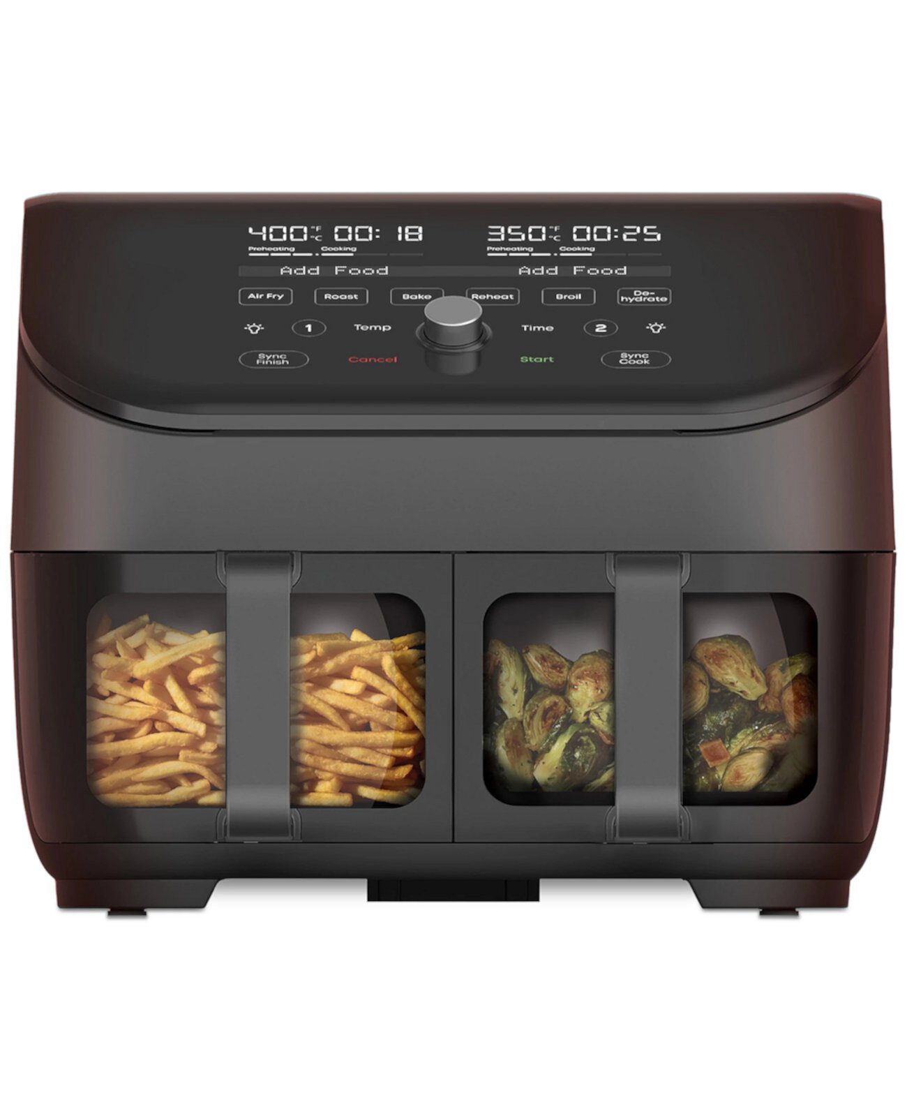 Фритюрница BeautyPro Vortex Plus XL 8 л, с двумя корзинами, 8 в 1, синхронное приготовление Instant Pot