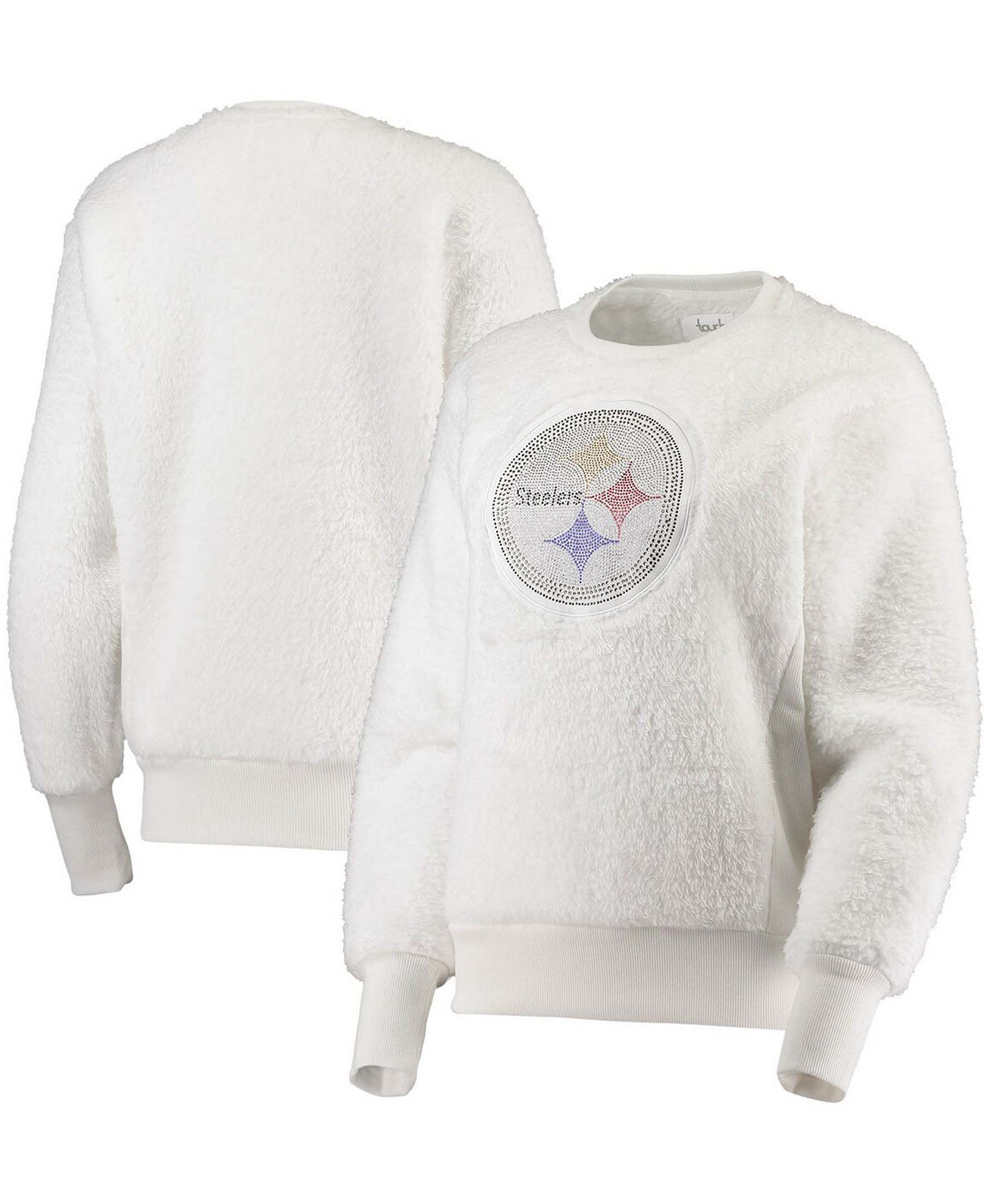 Женский белый свитшот-пуловер Pittsburgh Steelers Milestone Tracker Touch