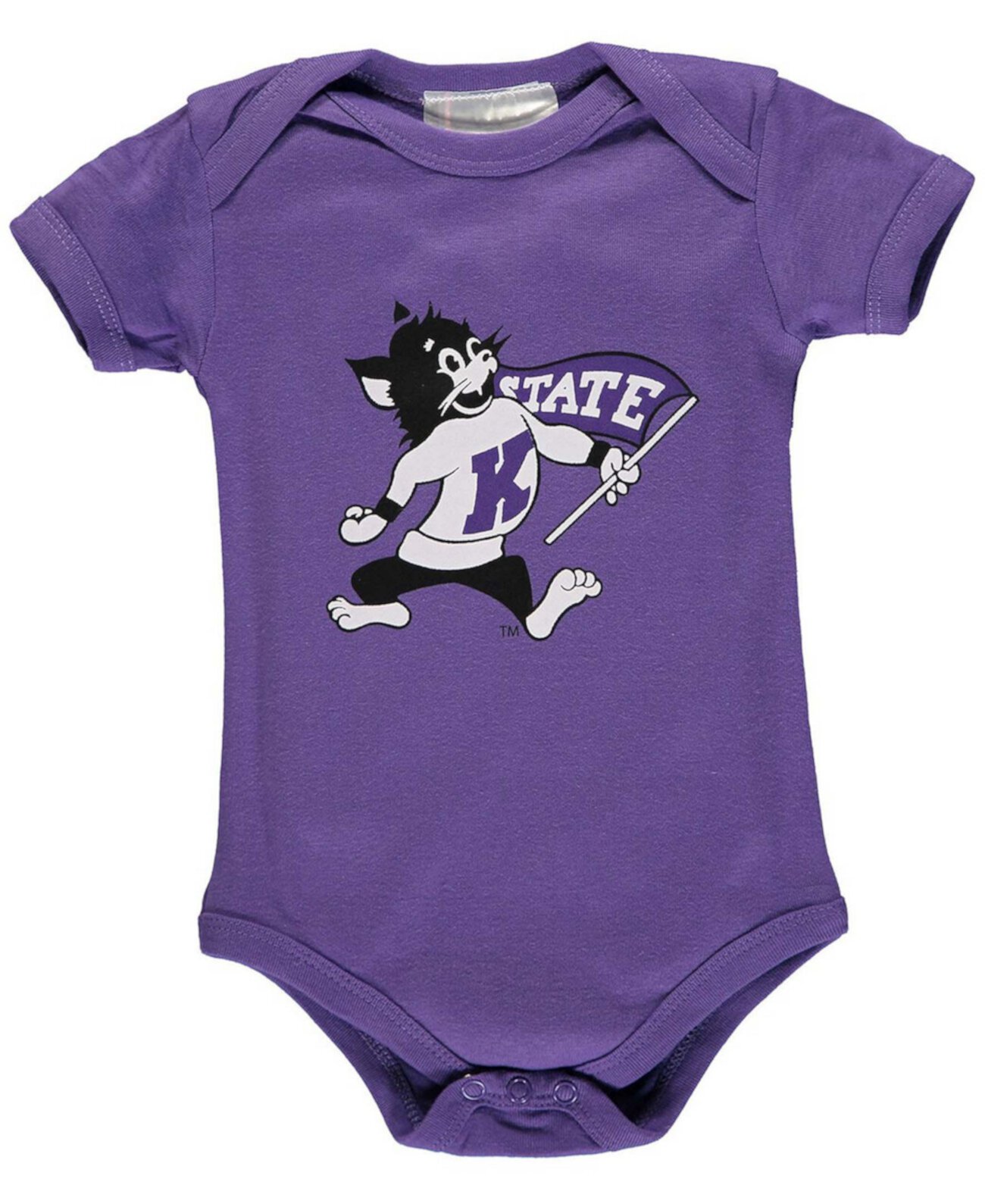 Фиолетовое боди с большим логотипом для мальчиков и девочек Kansas State Wildcats Two Feet Ahead