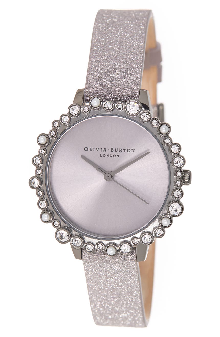 Часы Bejeweled с матовым циферблатом и блестящим ремешком, 28 мм OLIVIA BURTON