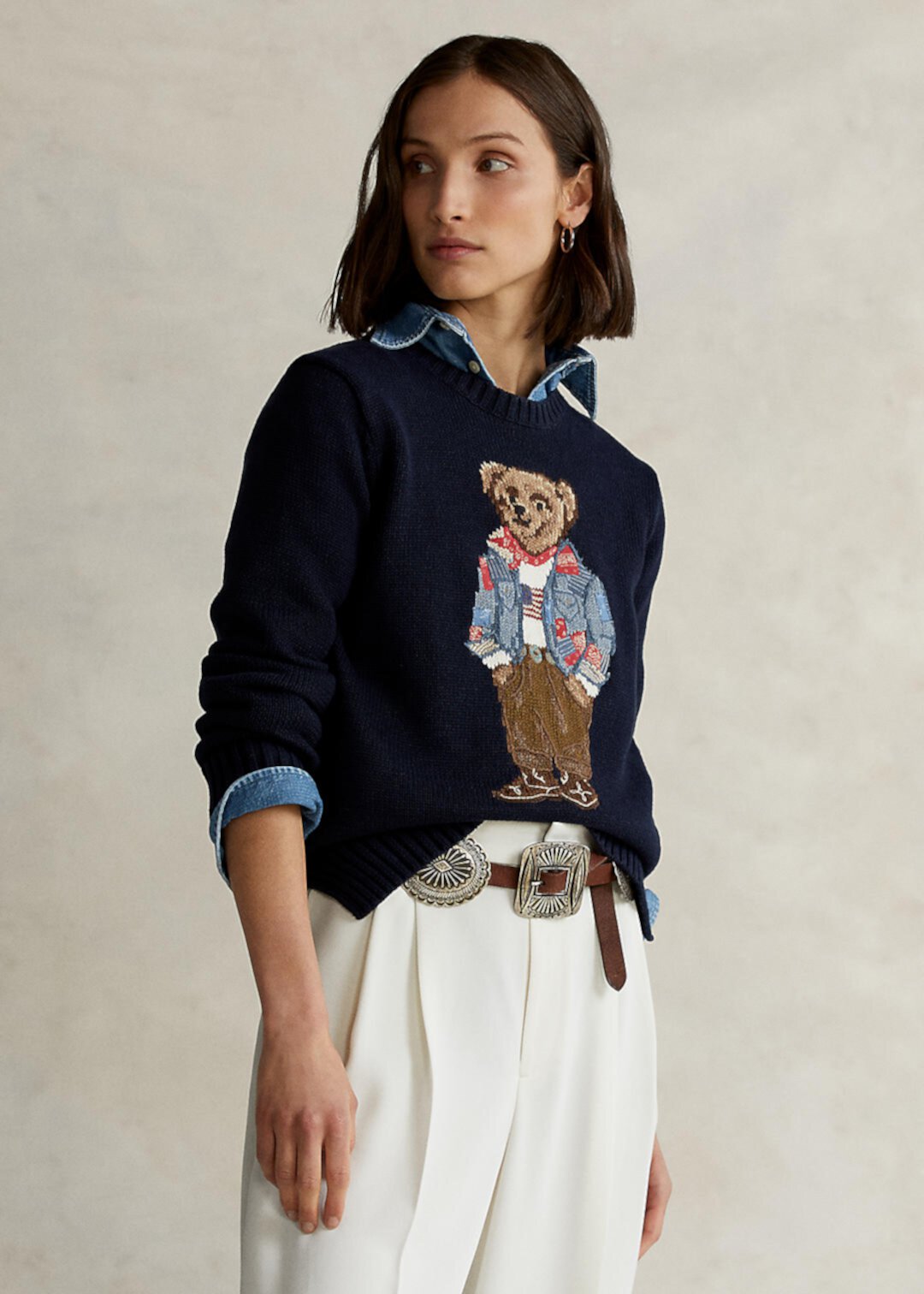 Хлопковый свитер Bandanna Polo Bear Ralph Lauren