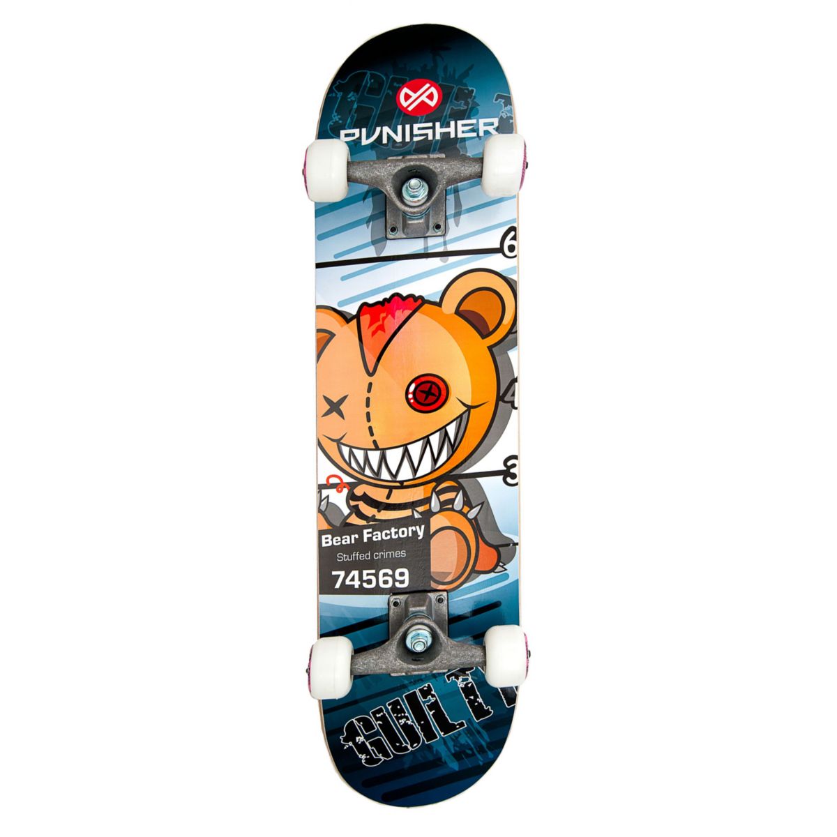 Punisher Skateboards Guilty Bear 31-in. ABEC-7 Complete Skateboard Punisher Skateboards