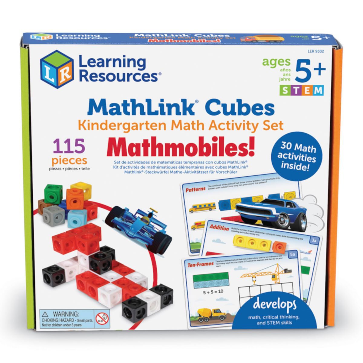 Учебные ресурсы Mathlink Cubes Детский сад Math Activity Set: Mathmobiles! Learning Resources