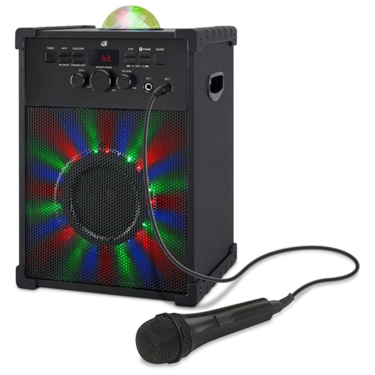 GPX Bluetooth Karaoke Party Machine with Lights GPX