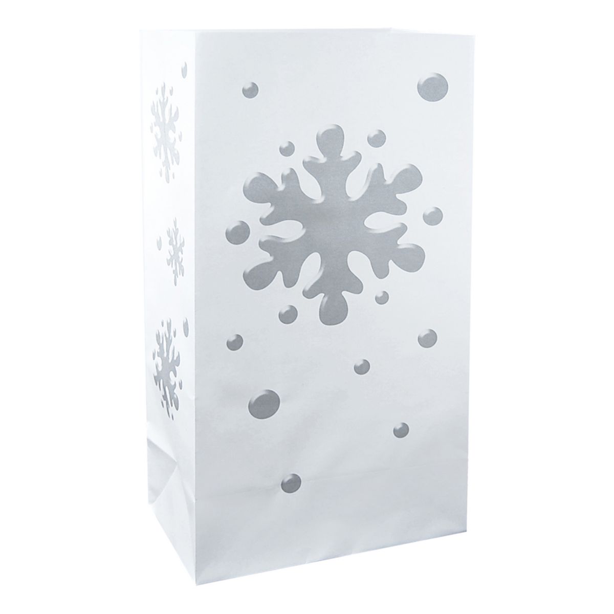 LumaBase 12-pk. Snowflake Flame-Resistant Luminaria Lantern Bags LumaBase