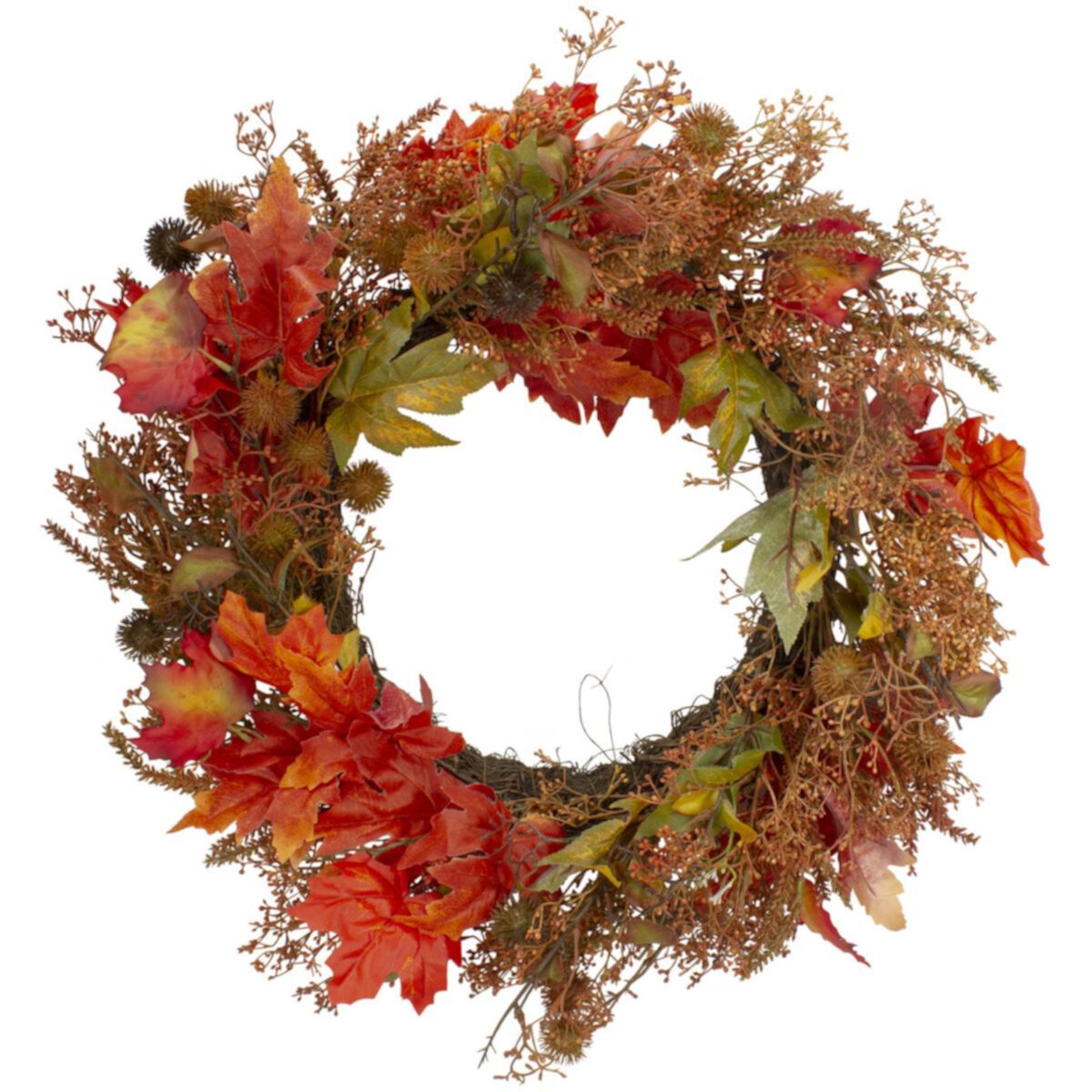 Northlight Autumn Artificial Maple Leaf Wreath Northlight