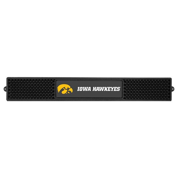 Коврик для напитков с логотипом Iowa Hawkeyes, резиновый, 0,6 см в глубину, размер 3,5 х 61 см Fanmats