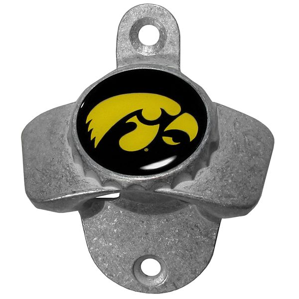 Настенный открыватель для бутылок Iowa Hawkeyes из цинкового сплава, 7 см x 25 см x 7 см Siskiyou