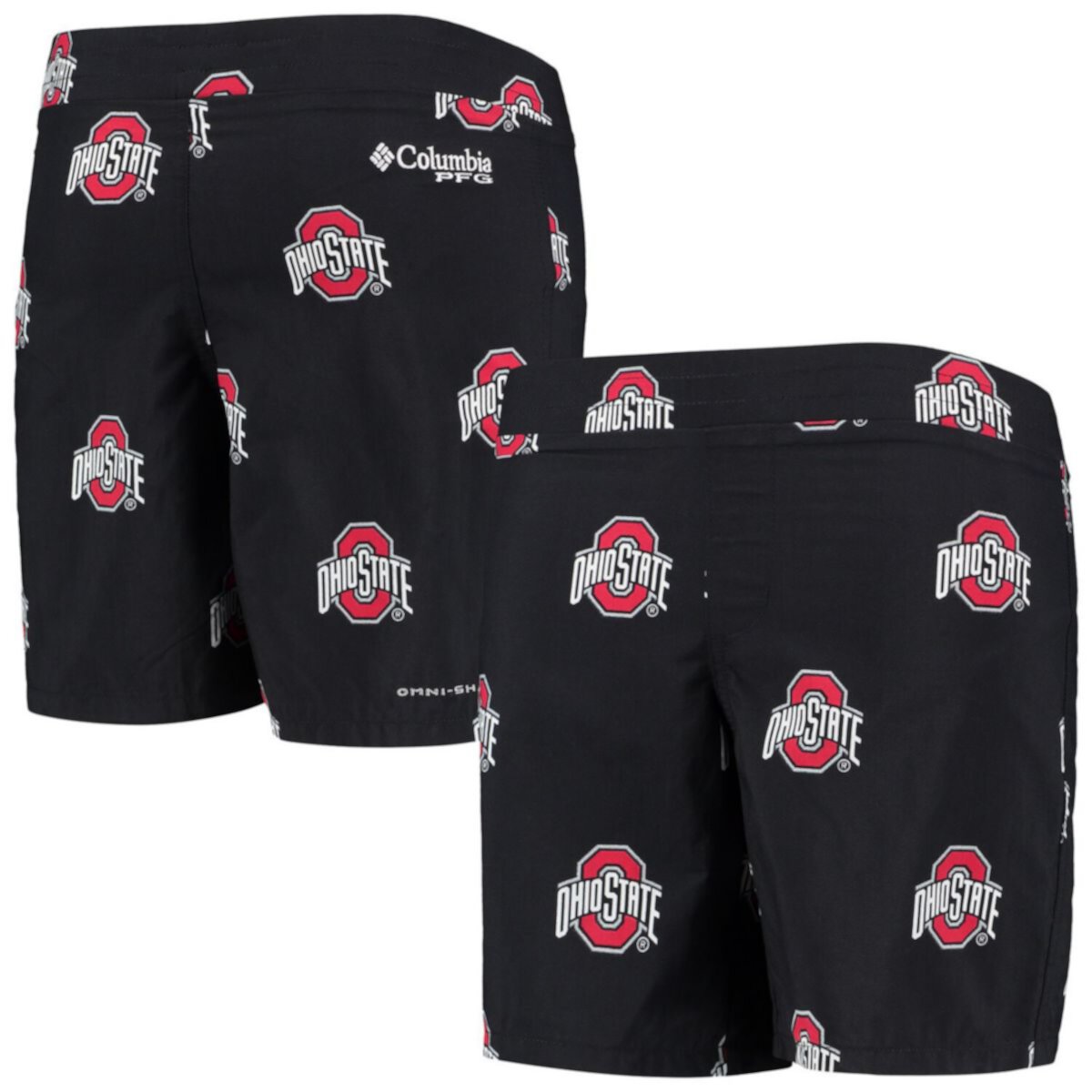 Детские Спортивные Шорты Columbia Black Ohio State Buckeyes Backcast Printed Omni-Shade Columbia