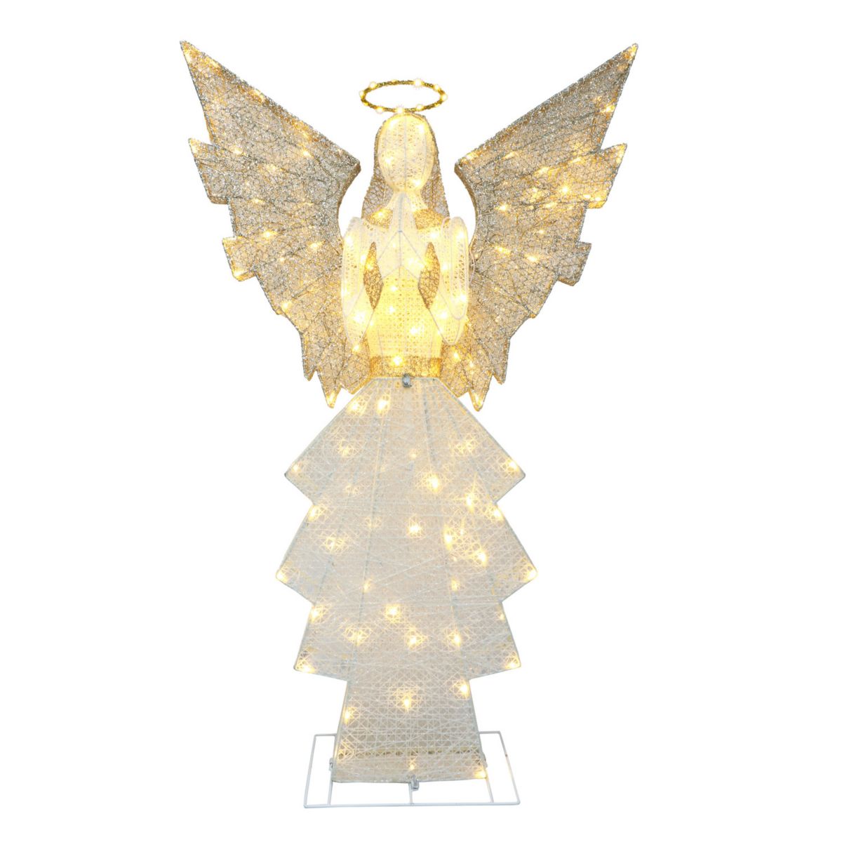 Puleo International 60&#34; Outdoor Lighted Angel with 140 Lights Puleo