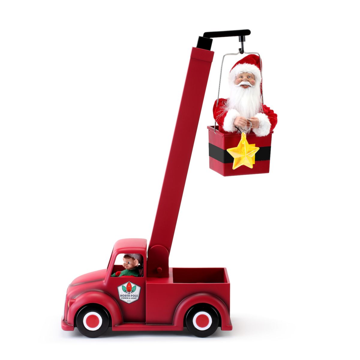 Мистер Рождественский светильник Санта-Клауса Cherry Picker Floor Decor Mr Christmas