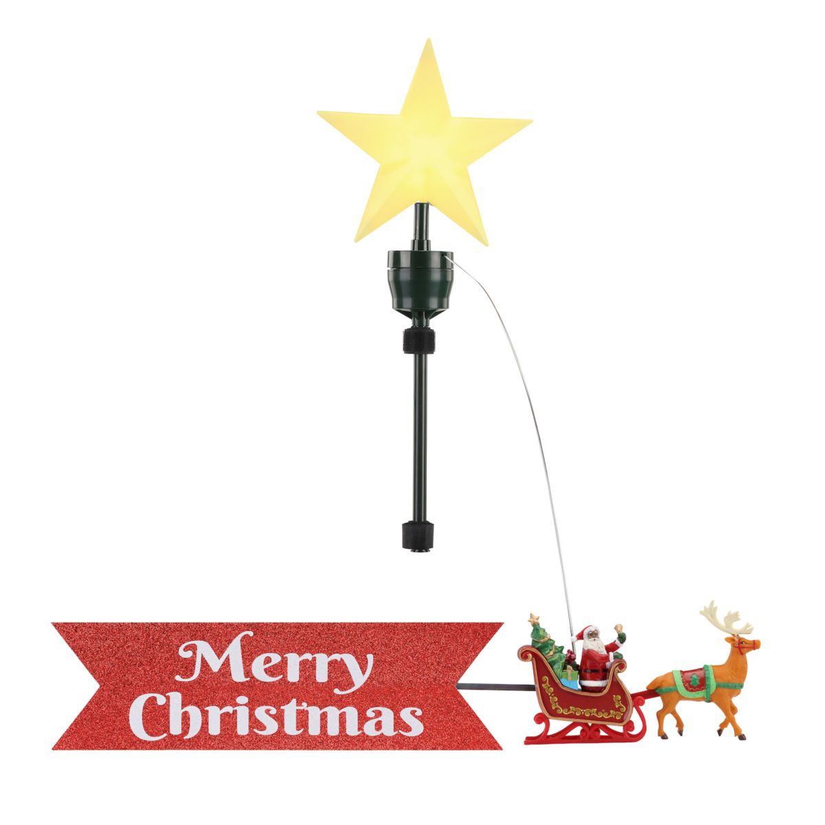 Mr Christmas Santa's Sleigh Christmas Tree Topper Mr Christmas