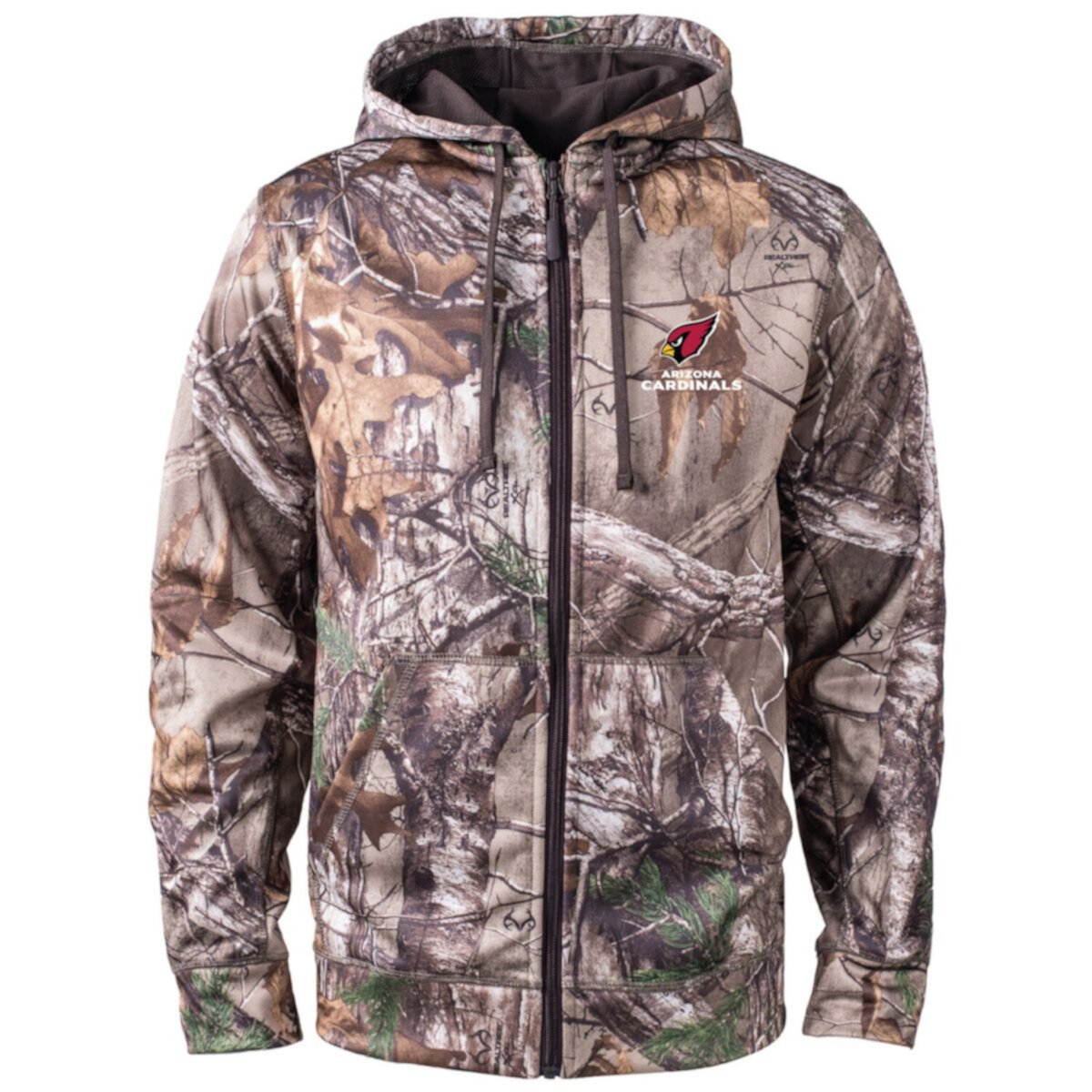 Мужская Футболка Dunbrooke Trophy Tech Fleece с капюшоном Realtree Camo Arizona Cardinals Dunbrooke