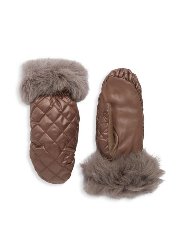 Варежки UGG Квадратные с мехом UGG