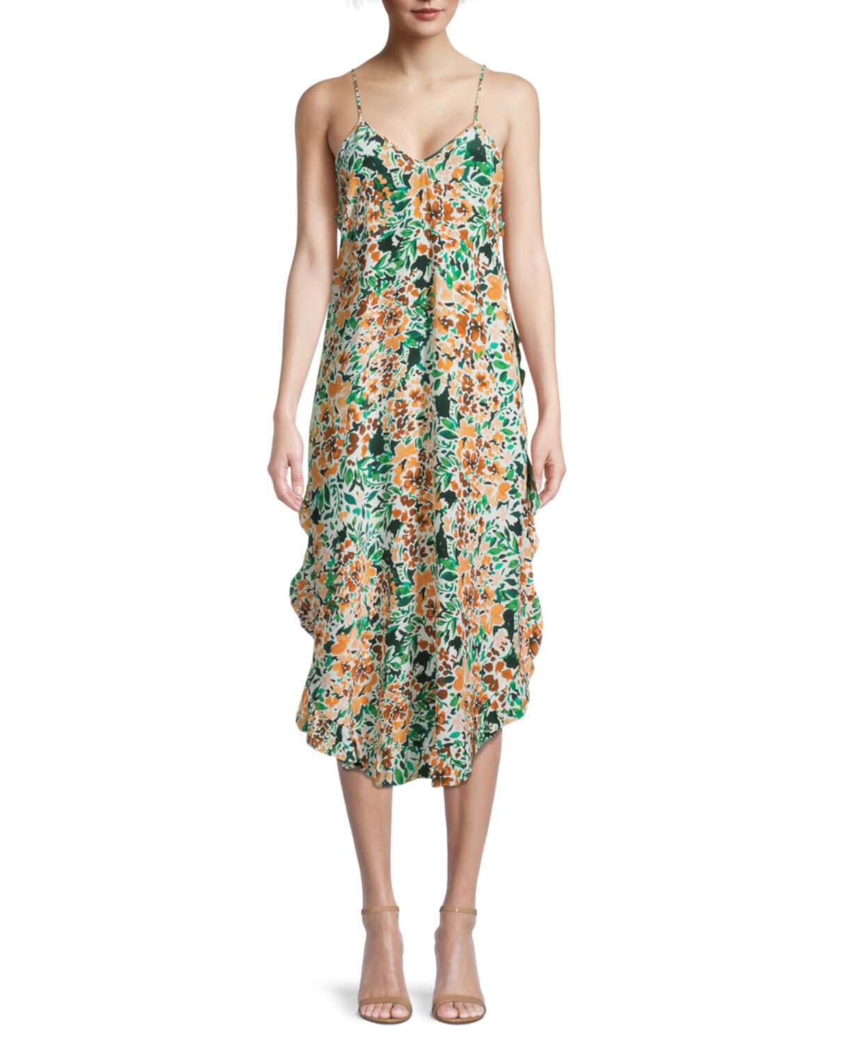 Шелковое платье-комбинация Hayworth с цветочным принтом Joie