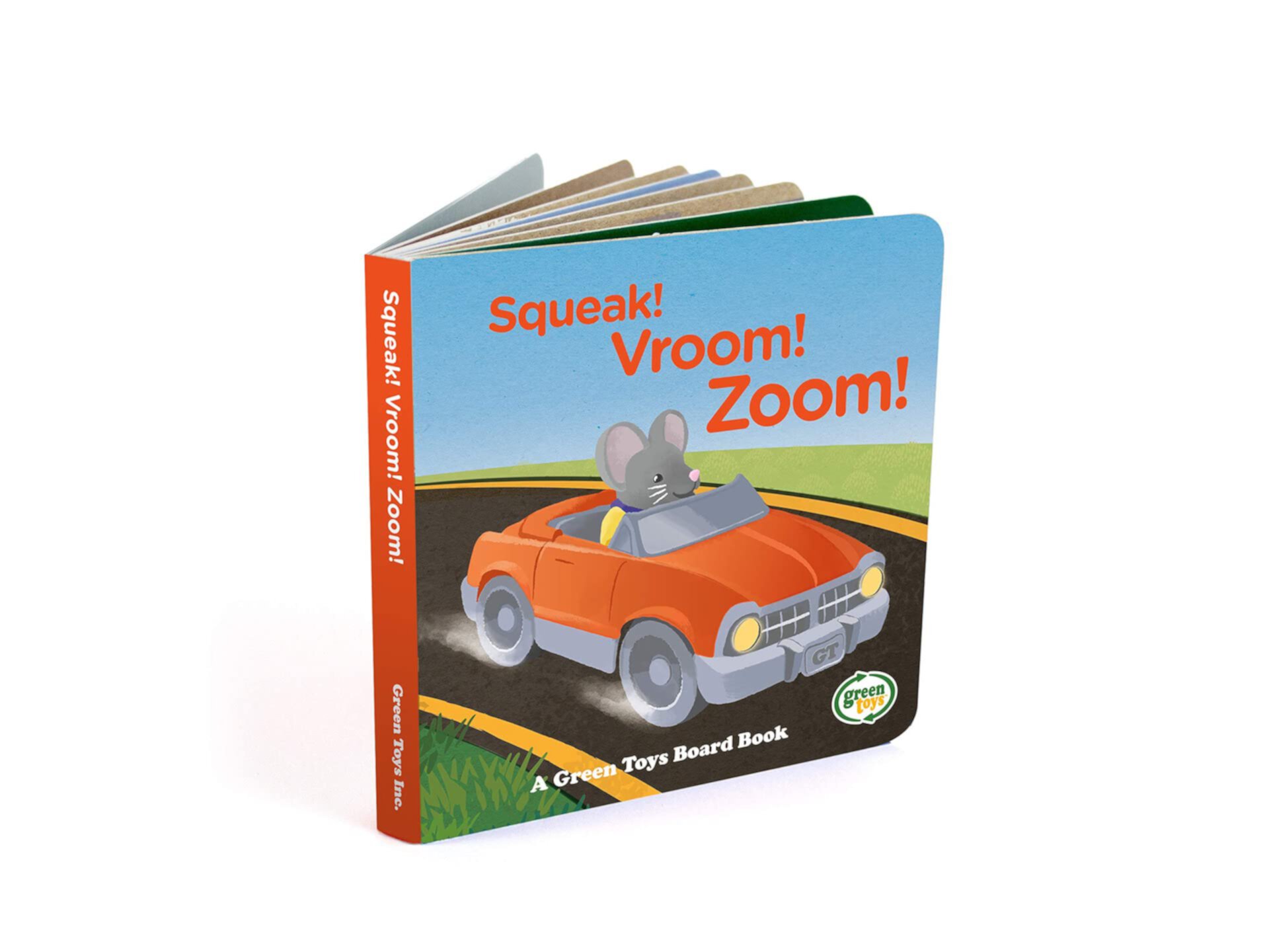 Green Toys Fire Truck & Sound Board Book - Ролевые игры, Двигательные навыки, Чтение, Детский игрушечный автомобиль. Не содержит BPA, фталатов, ПВХ. Можно мыть в посудомоечной машине, переработанный пластик, сделано в США. Green Toys