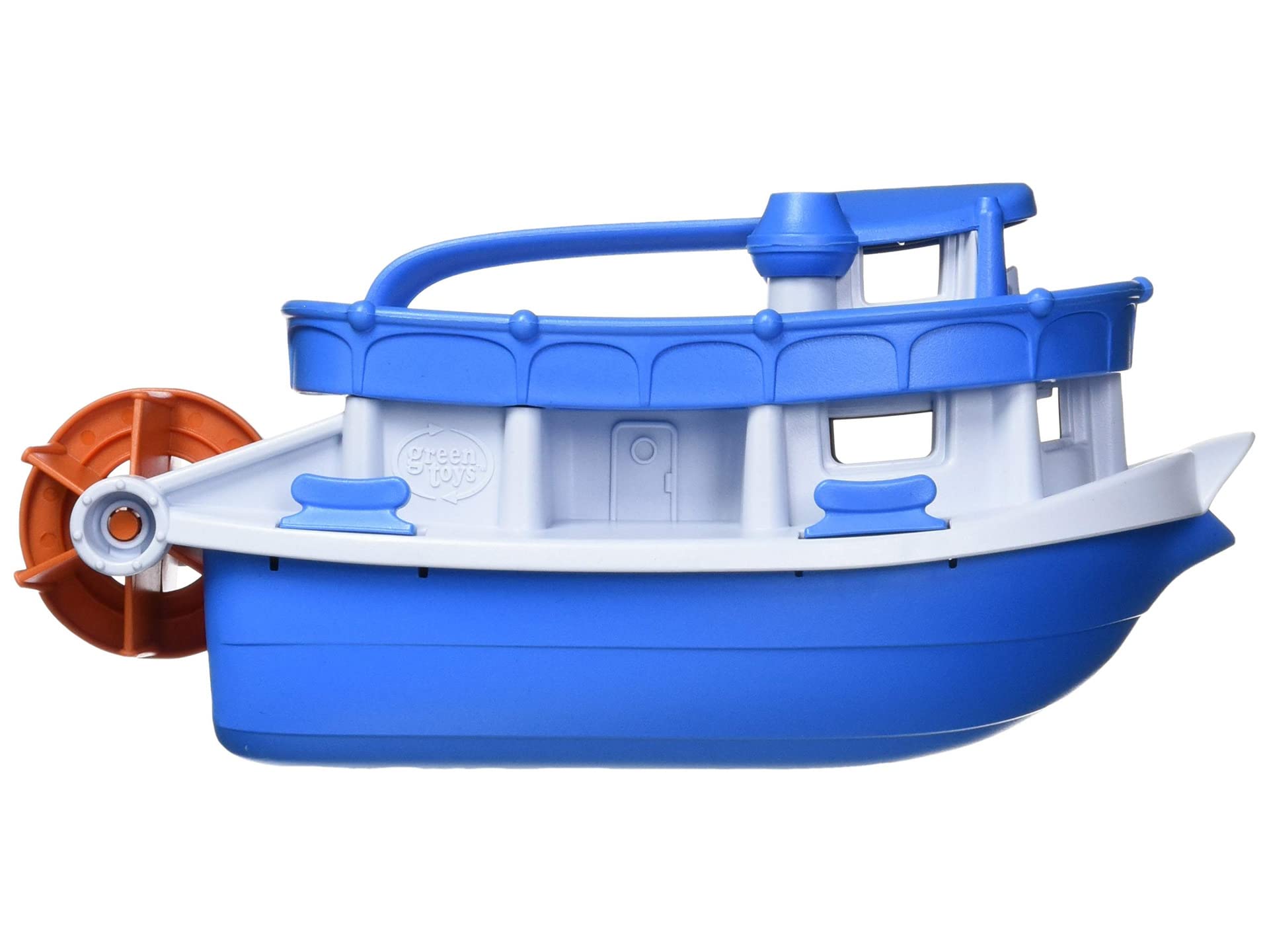 Гребные лодки Green Toys, синий / серый 4C - ролевая игра, двигательные навыки, детская плавающая ванна, игрушечная лодка, автомобиль. Не содержит BPA, фталатов, ПВХ. Можно мыть в посудомоечной машине, переработанный пластик, сделано в США. Green Toys