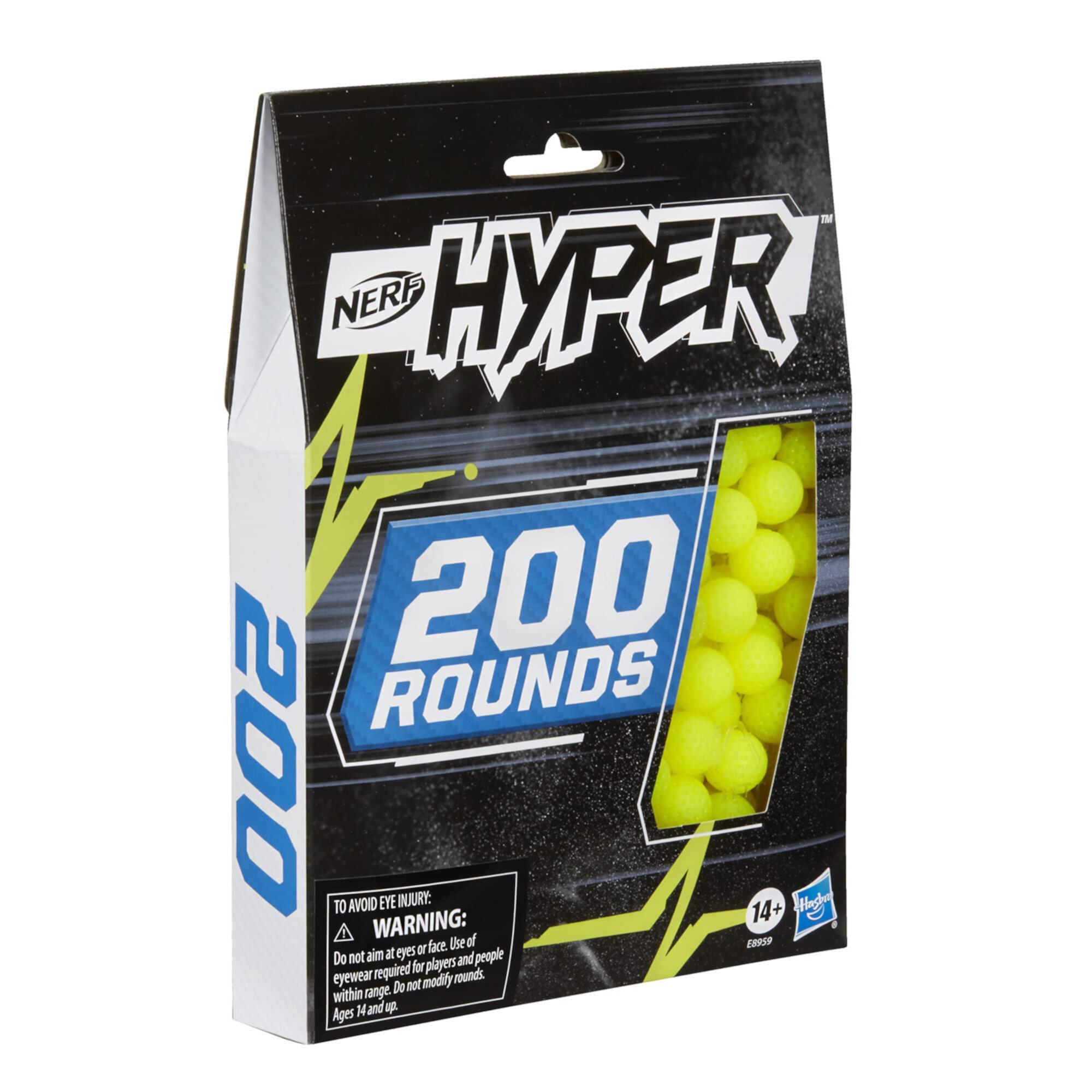 NERF Hyper 200-Round Refill включает 200 Hyper Rounds для использования Hyper Blasters, запаситесь Hyper Games Nerf