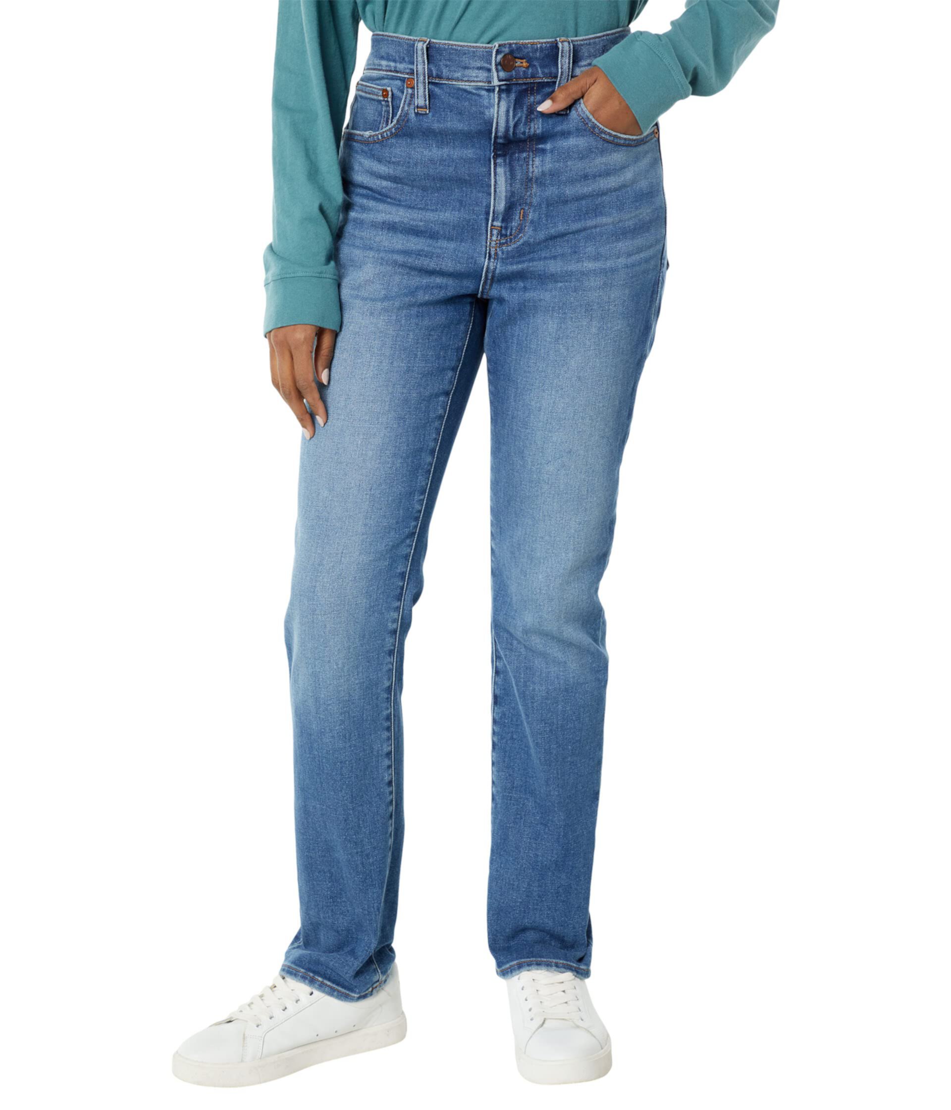 Джинсы Madewell High-Rise Slim Boyjean Cozy с пятью карманами и высокой талией Madewell