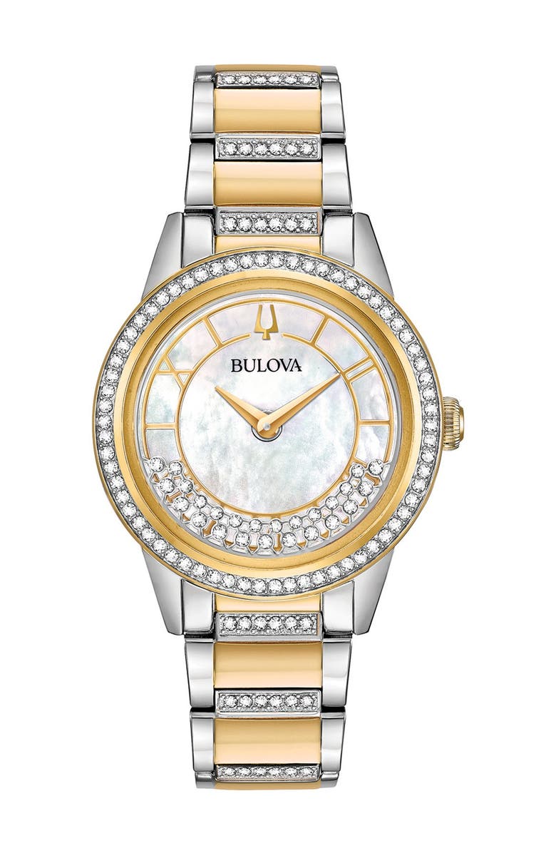 Женские часы TurnStyle с хрустальным браслетом, 32,5 мм Bulova