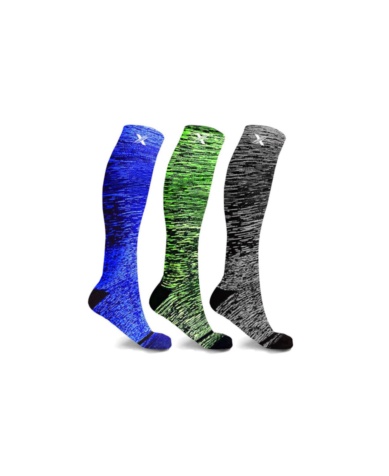 Трикотажные компрессионные носки Space Dye для мужчин и женщин — 3 пары Extreme Fit