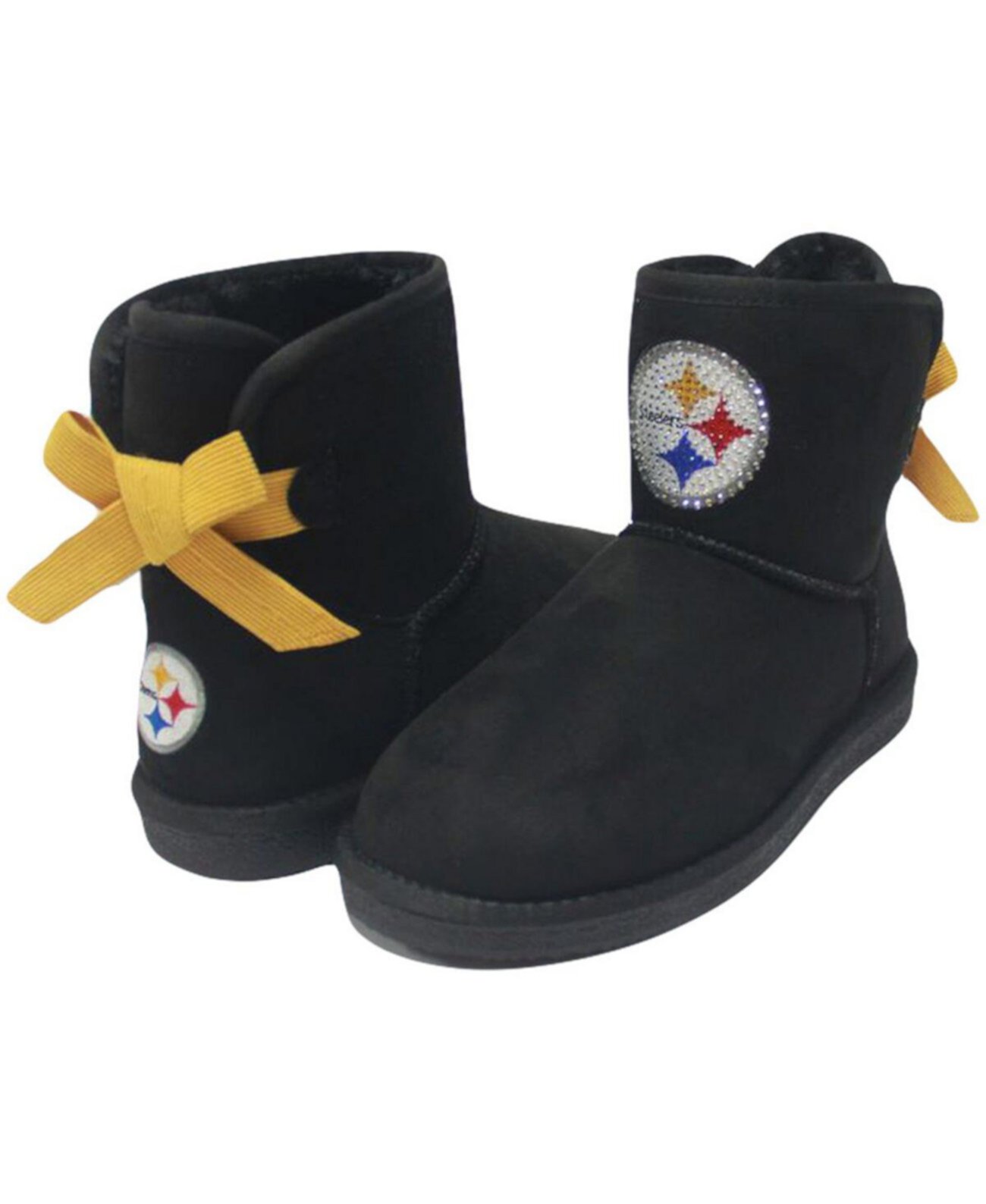 Women's Pittsburgh Steelers Low Team Ribbon Boots Cuce