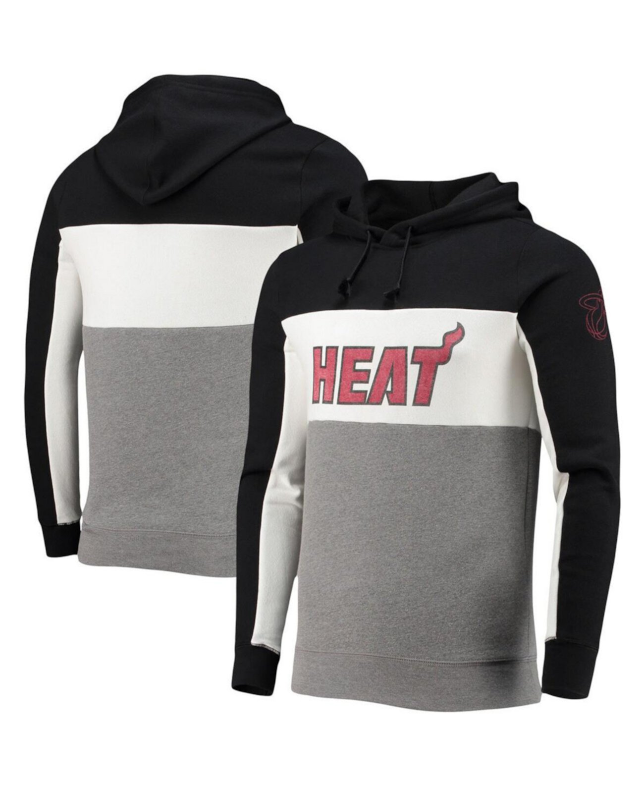 Мужская Толстовка Junk Food Miami Heat Wordmark Colorblock Fleece Junk Food