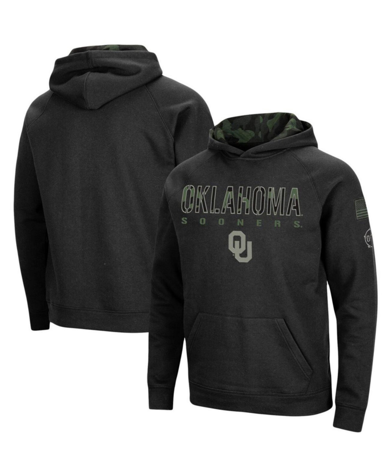 Мужской Пуловер Colosseum Oklahoma Sooners Military-Inspired Appreciation Raglan Colosseum