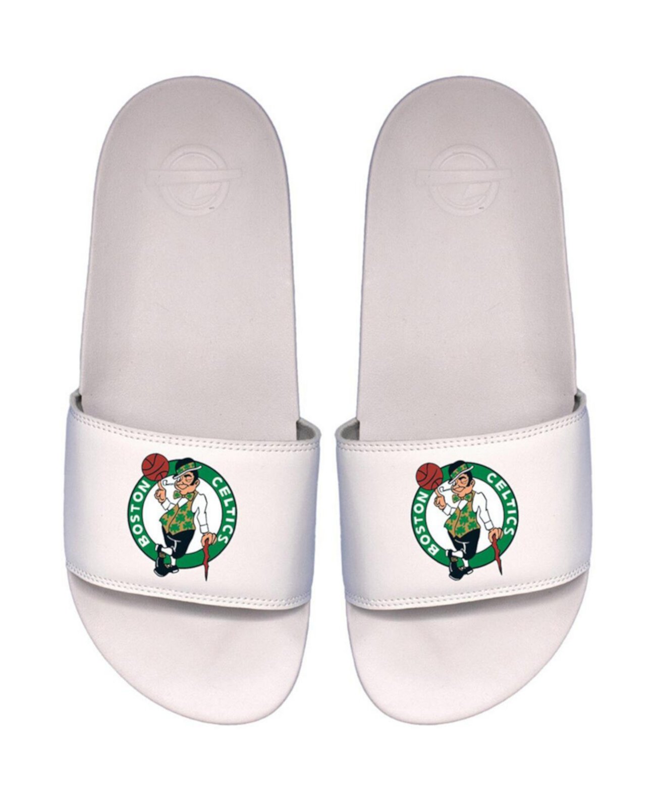 Men's White Boston Celtics Primary Motto Slide Sandals ISlide