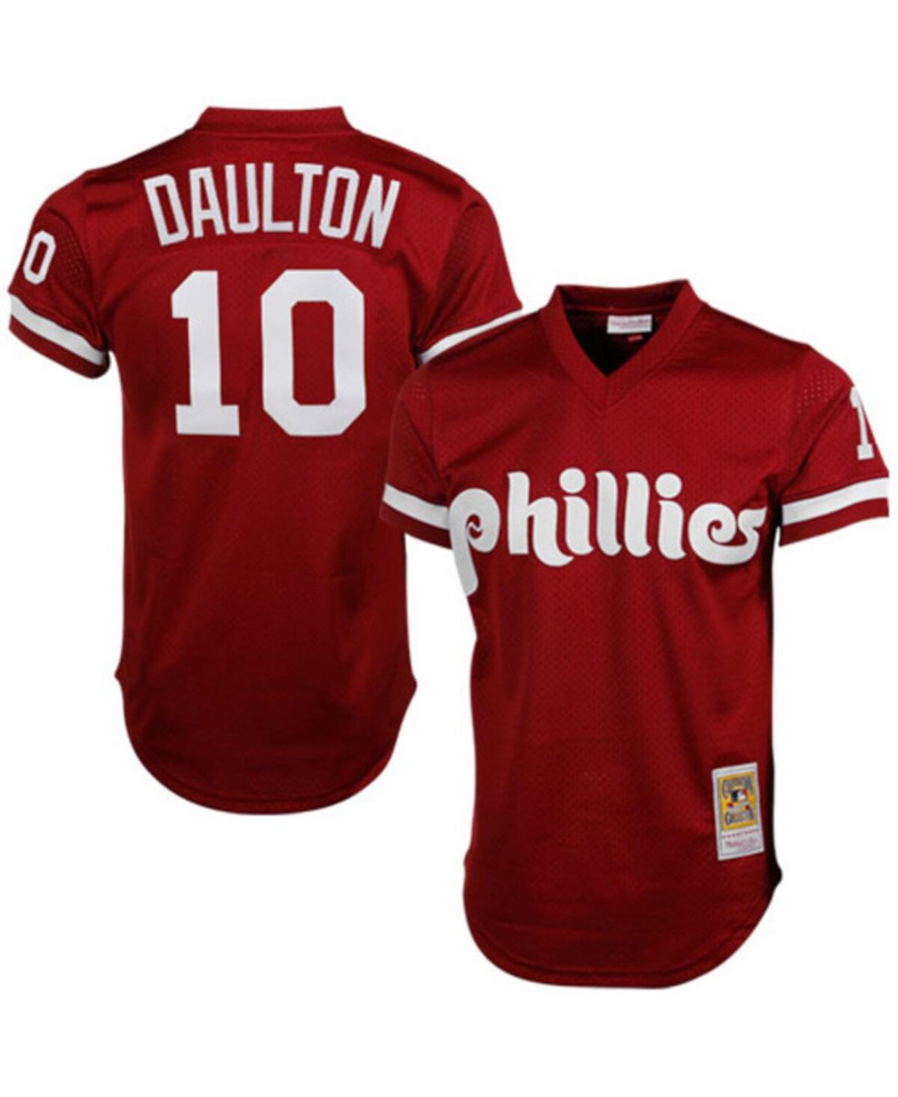 Мужское Джерси Mitchell & Ness Darren Daulton Красное Philadelphia Phillies Cooperstown Сетчатое для Тренировок Mitchell & Ness