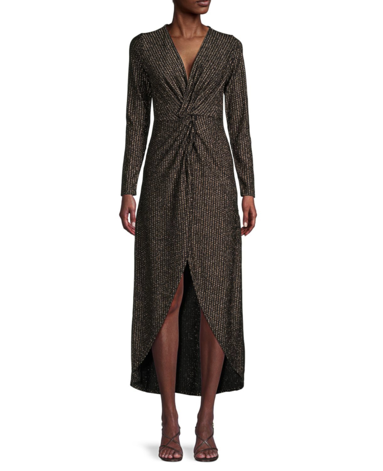 Платье High-Low с металлизированным поворотом спереди Betsey Johnson