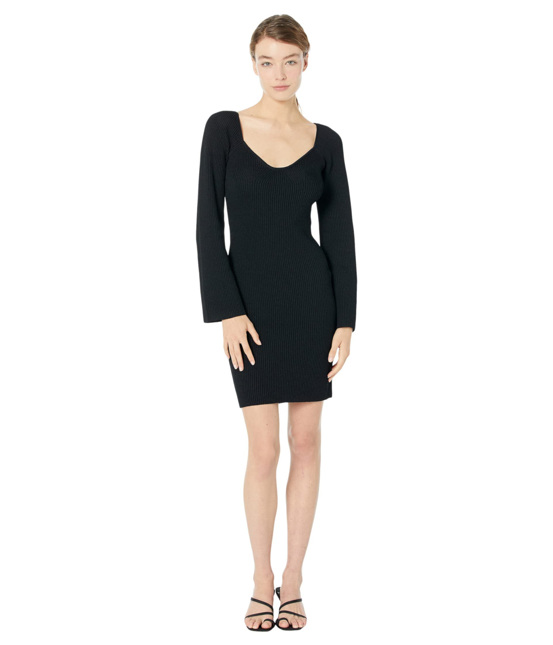 Melissa Sweater Mini Dress Line and dot