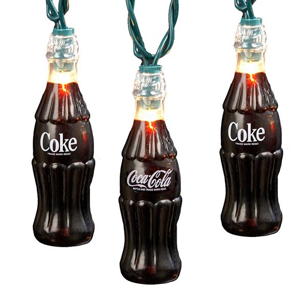 Гирлянда из бутылок Coca-Cola с настенными светильниками, 10 лампочек, длина провода 76 см Kurt Adler