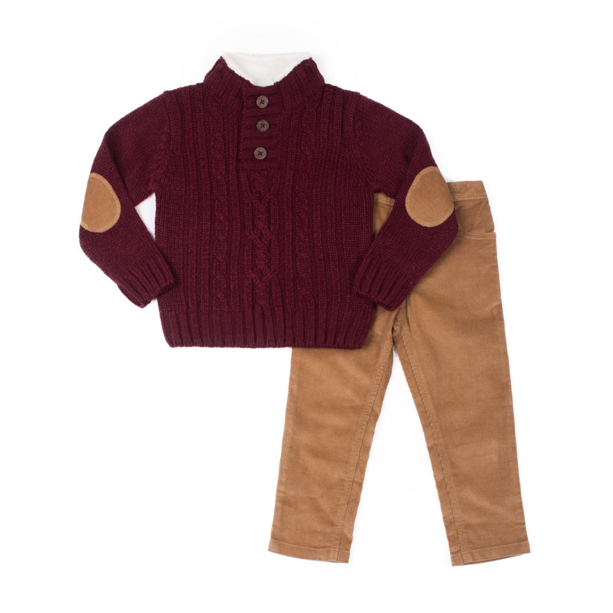 Вязаный свитер и вельветовые брюки для маленьких мальчиков Little Lad