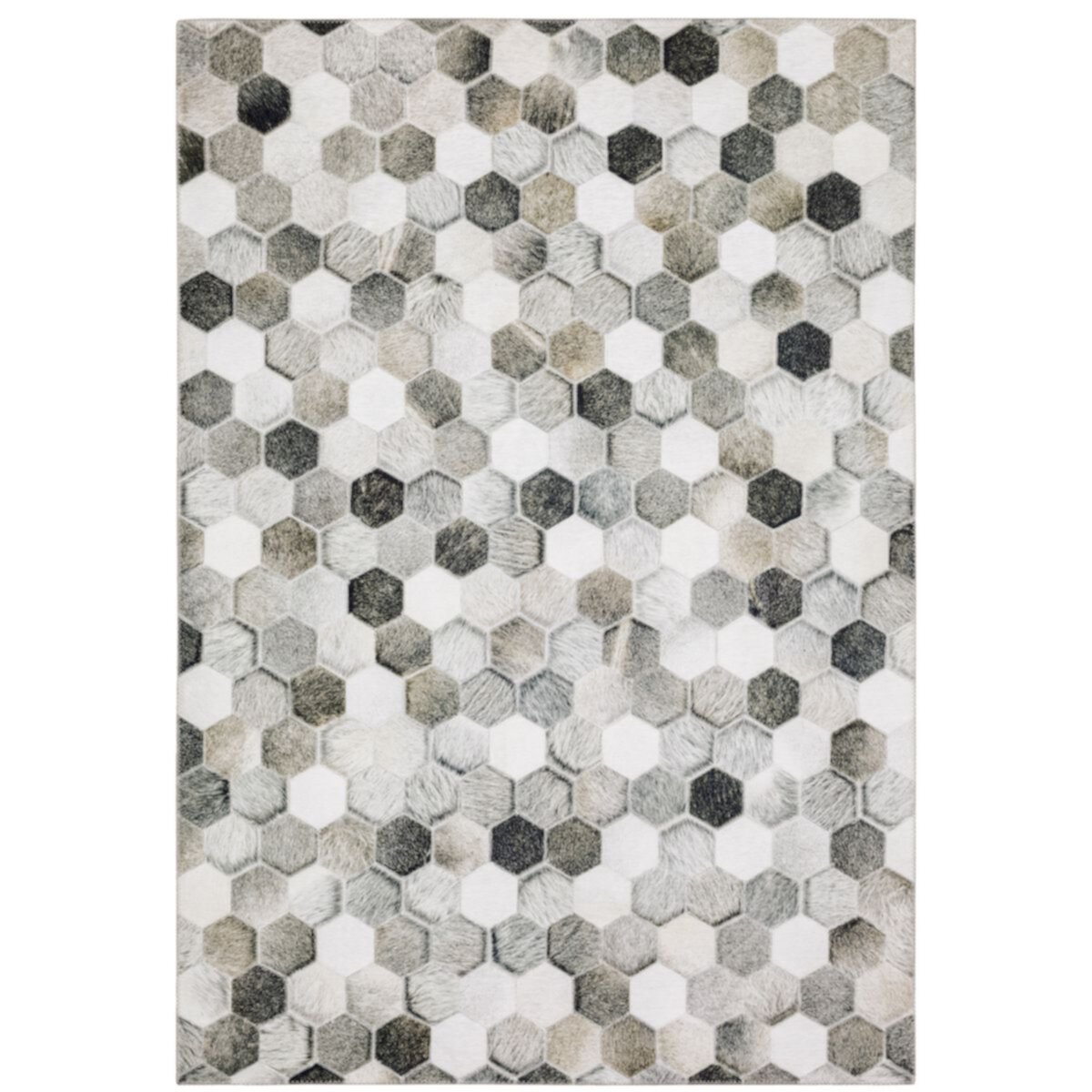 StyleHaven Markus Modern Polygon Faux Hide Area Rug StyleHaven