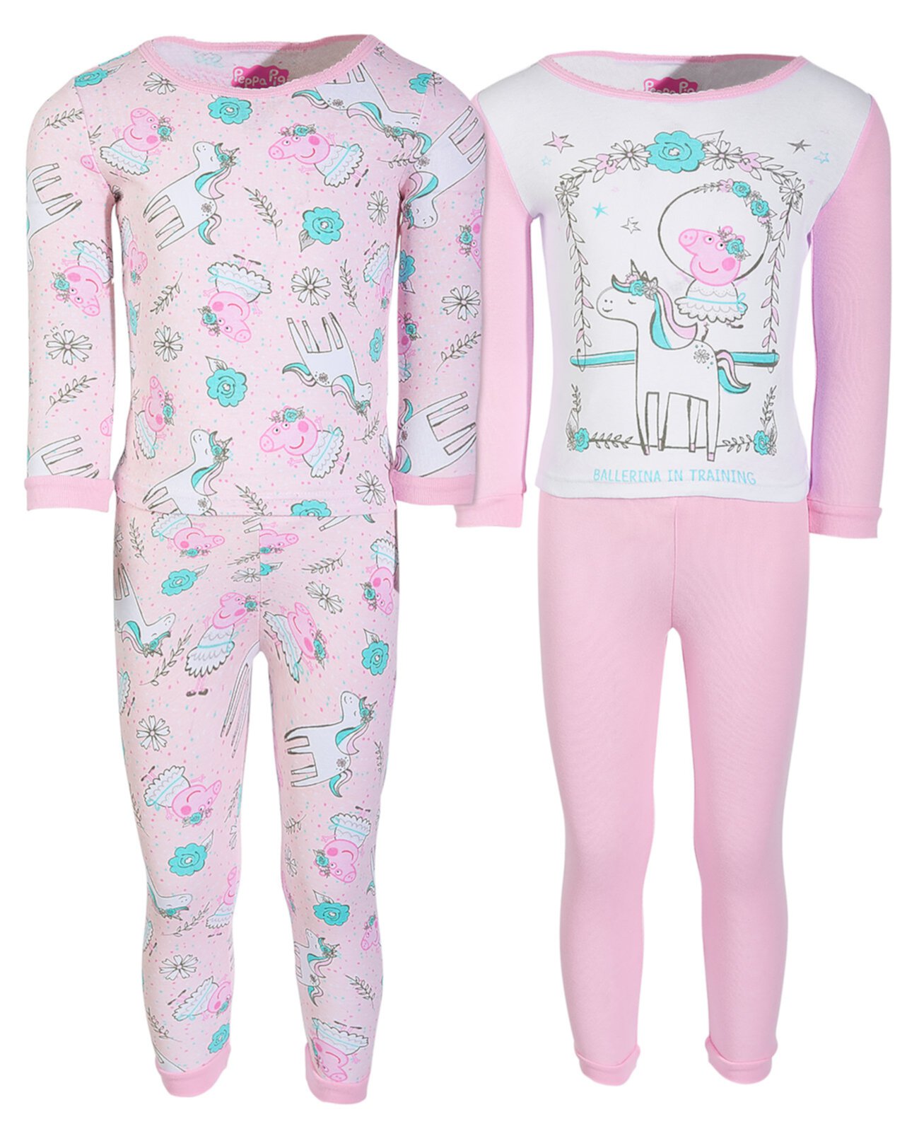 Малыши для девочек 4 шт. Хлопковая пижама со свиньей Пеппой Peppa Pig