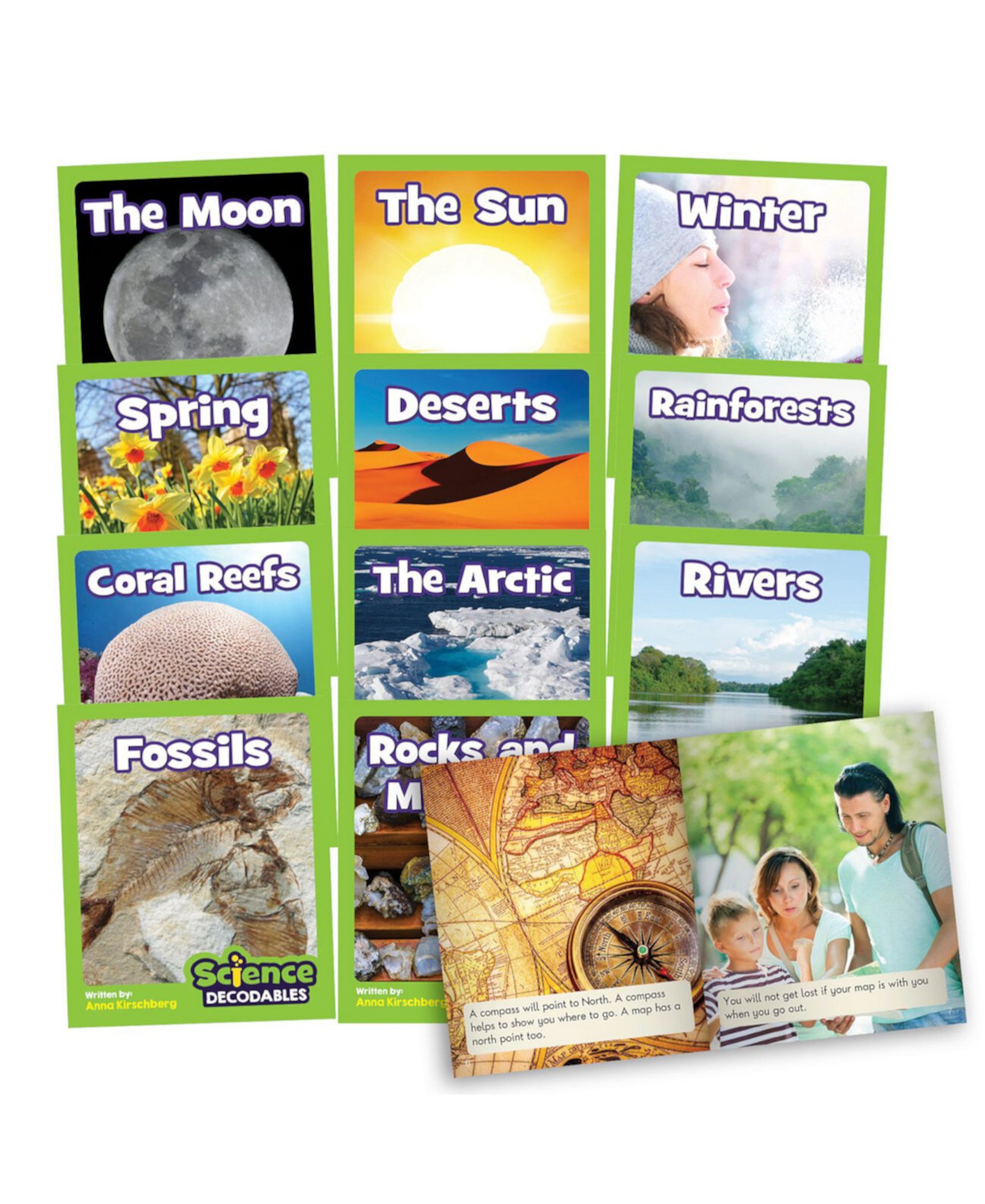 Учебный набор научно-популярных материалов по наукам о Земле, фаза 4, 12 предметов Science Decodables Junior Learning
