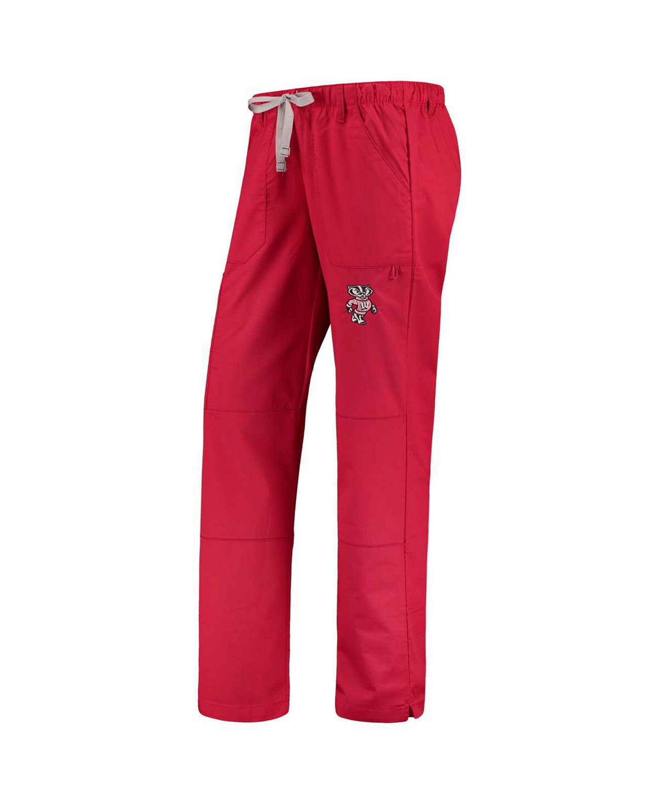 Женские красные брюки-карго Wisconsin Badgers Straight Leg Scrub Scrub Pants WonderWink