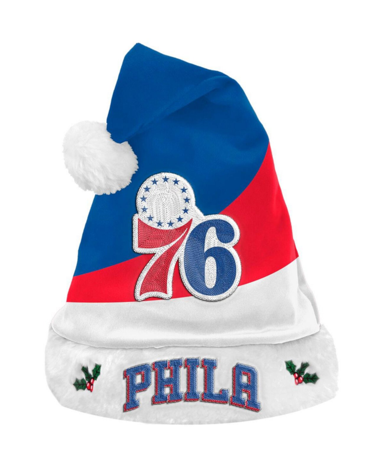 Шапка Санты с цветными блоками Philadelphia 76ers FOCO