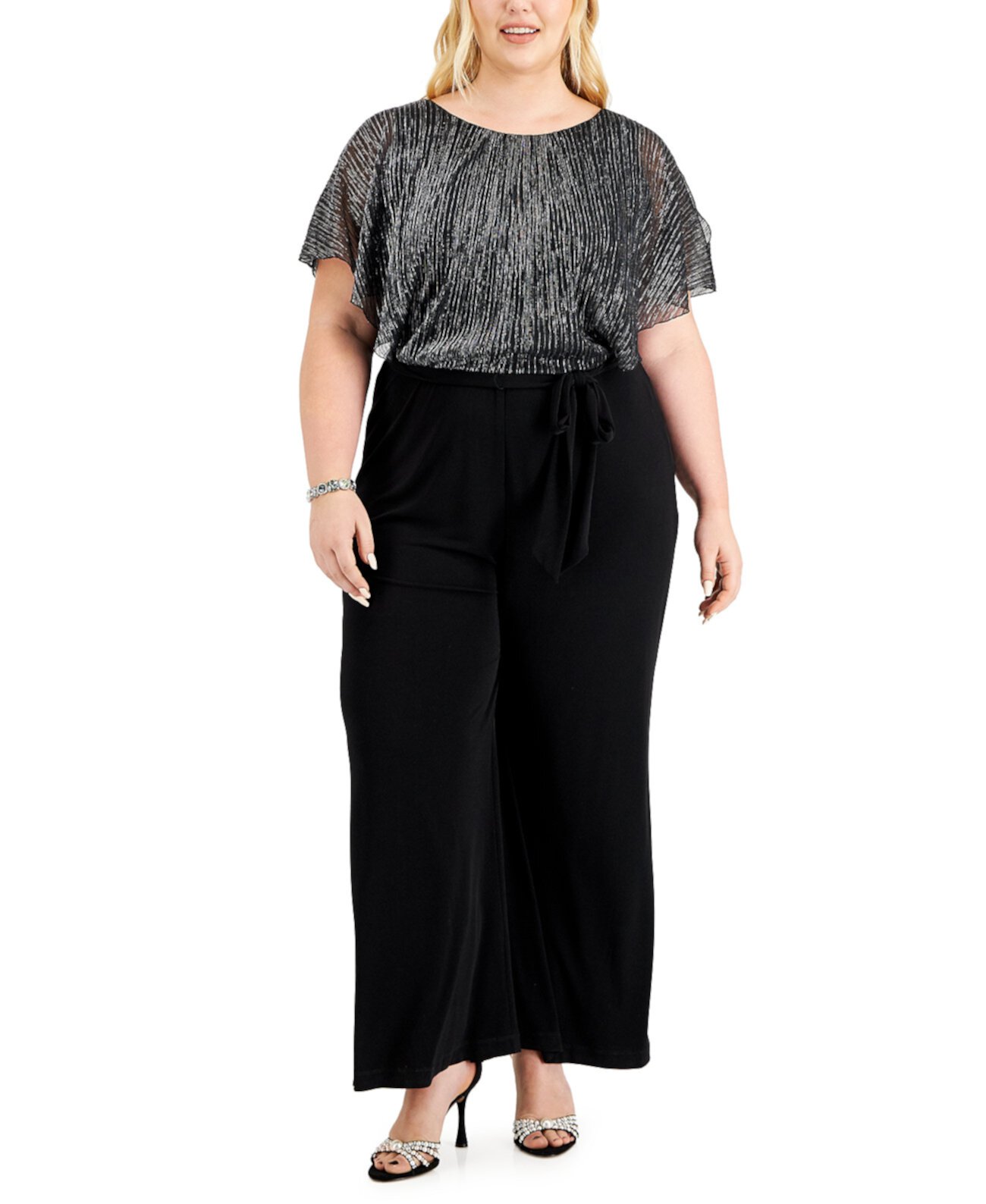 Женский Комбинезон Connected Plus Size Shimmer-Bodice Connected