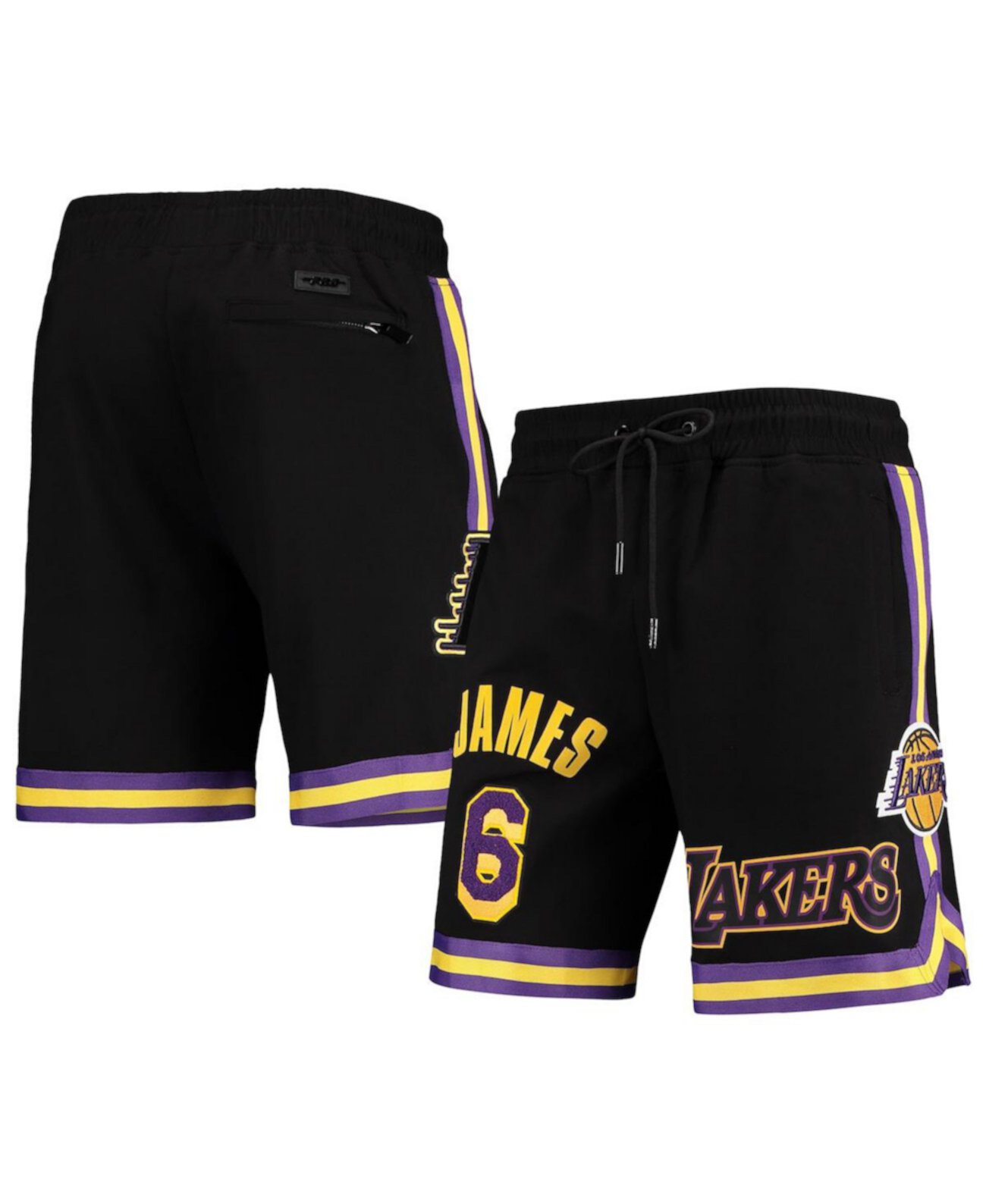 Реплика мужских черных шорт LeBron James Player Los Angeles Lakers Pro Standard