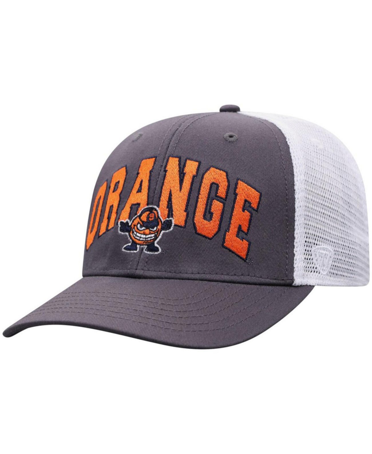 Мужская темно-серая и белая кепка Syracuse Orange Classic Arch Trucker Snapback Top of the World