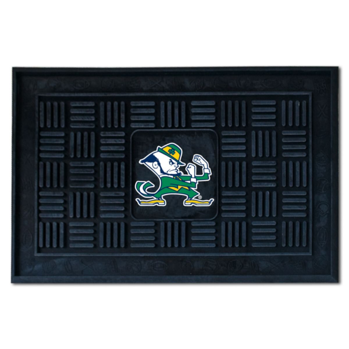 Коврик для дверей с логотипом Notre Dame Fighting Irish, 48x76 см, виниловый Fanmats