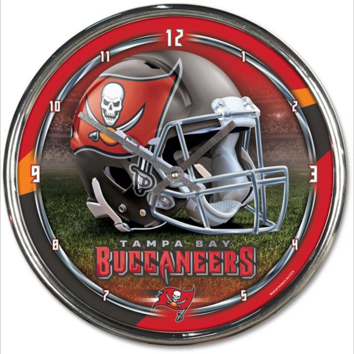 Хромированные настенные часы WinCraft Tampa Bay Buccaneers Wincraft