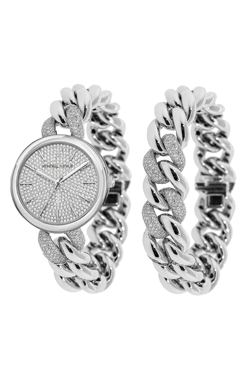 Женские серебряные часы и браслет I TOUCH Kendall + Kylie, 40 мм KENDALL + KYLIE